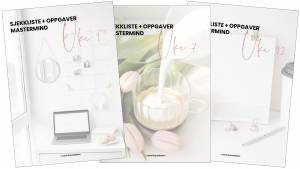 Du får ukentlige sjekklister og oppgaver i Mastermind om medlemsportal.