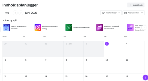 Canva social media planlegger